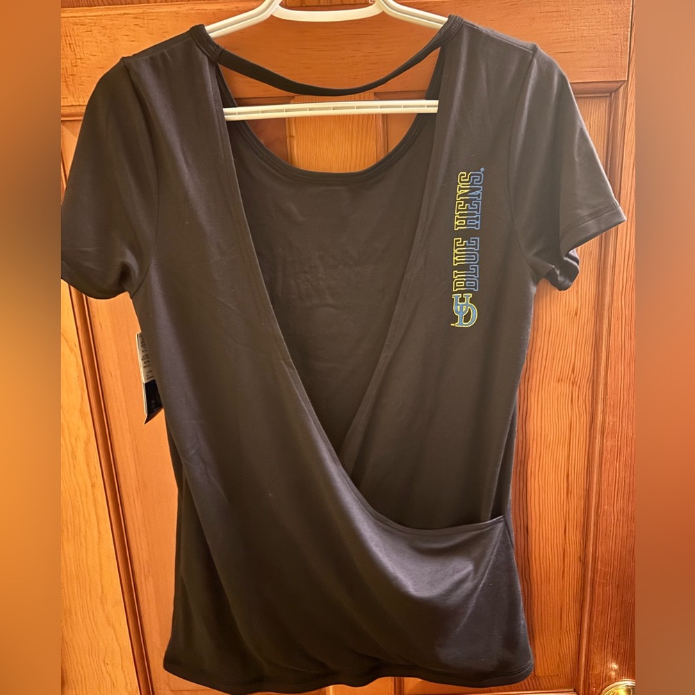 Champion University of Delaware Black Tee with Cut Out Back - Picture 2 of 5